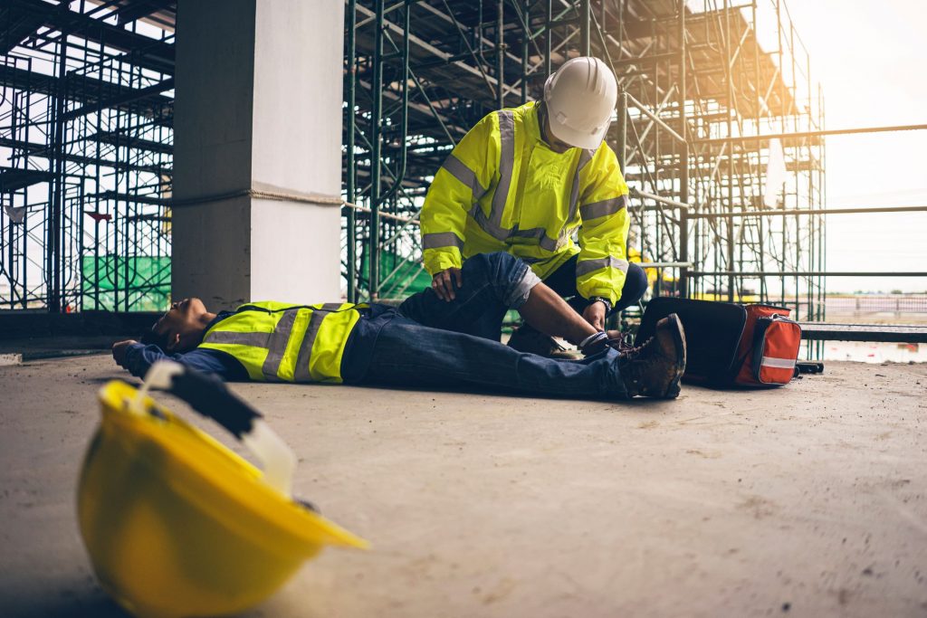 Accident de travail sur un chantier 