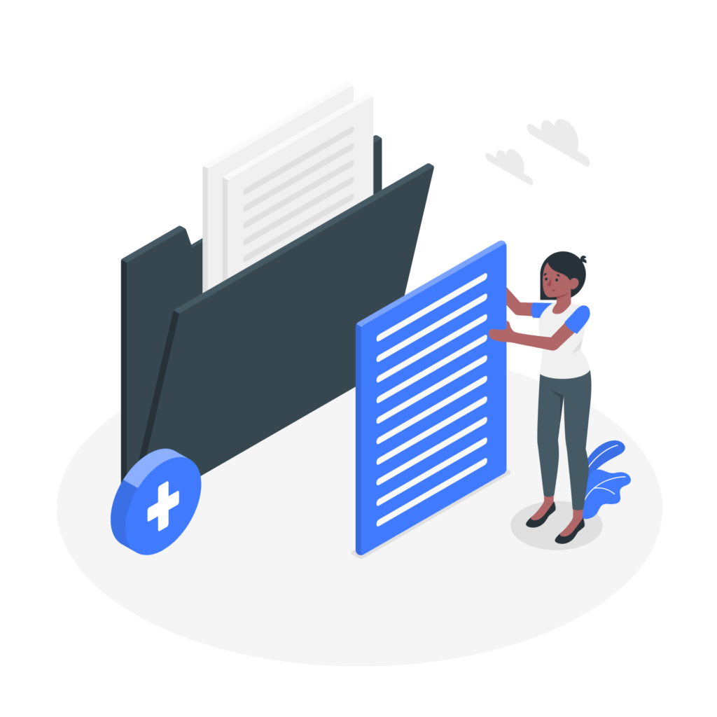 Illustration de documents tableau professionnel